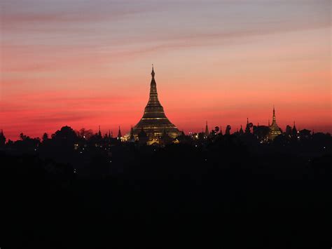 Spectacular Sunset In Myanmar