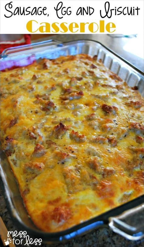 Sausage Egg And Biscuit Breakfast Casserole Food Fun Friday