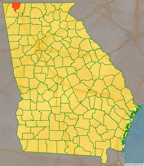 Map Of Catoosa County Georgia