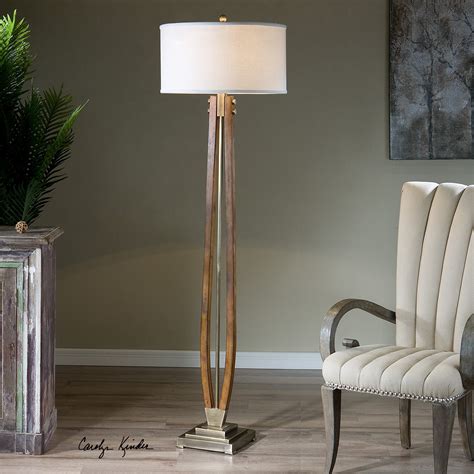Boydton Burnished Wood Floor Lamp by Uttermost - Fine Home Lamps