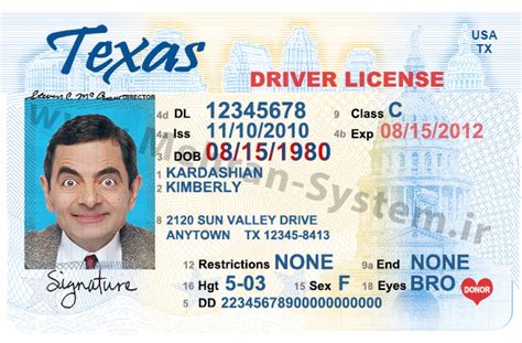 Editable Texas Driving Licence Psd Template Mehran System