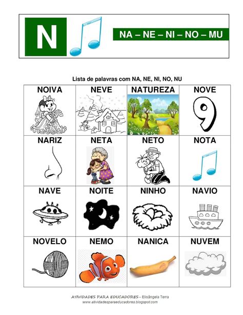 Lista De Palavras Simples Para Alfabetização