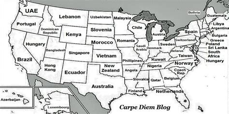 Map Renames Each Us State With Country Generating Same Gdp Business