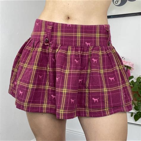 y2k mini skirt 🎀 pink by victoria s secret pink depop