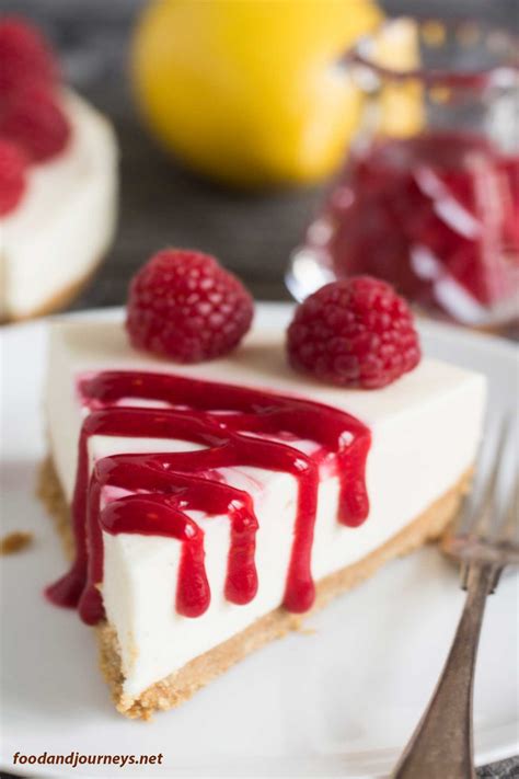 +4 hours soaking + 30 minutes prepping + 8 hours freezing | serves 12. Lemon-Raspberry No Bake Cheesecake | Food and Journeys