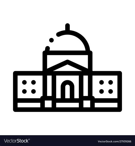 Congress Icon Outline Royalty Free Vector Image