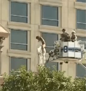 Naked Woman Climbs Atop Saint Patrick Cathedral Statue In Fort Worth