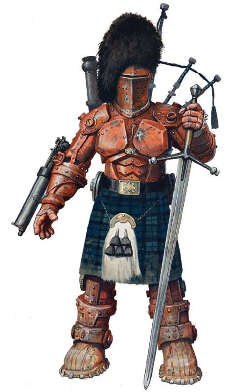 Steampunk Highlander Battlesuit Dieselpunk Scottish Warrior