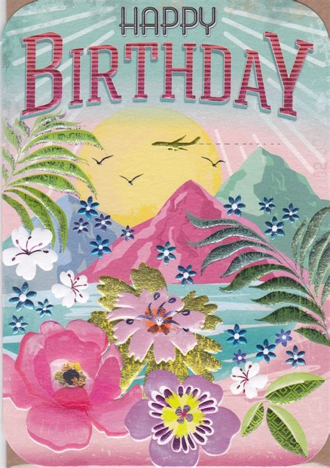 Tropical Island Birthday Card Karenza Paperie