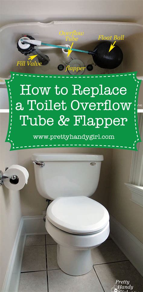 how to replace a toilet overflow tube and flapper with pictures on the side