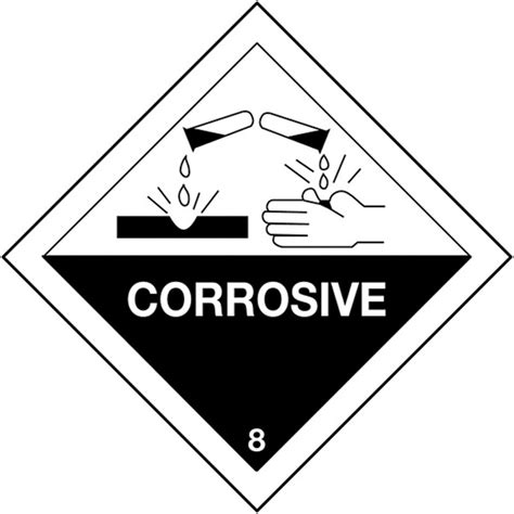 Corrosive Hazard Diamonds Warning Signs Morsafe Uk