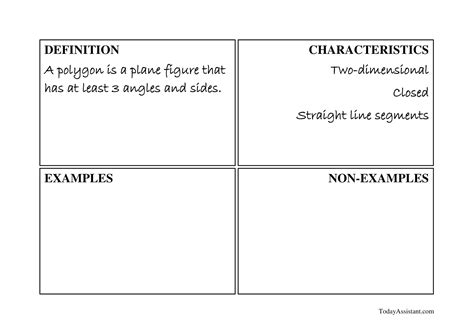 Free Printable Frayer Model Templates [Word, PDF] Editable Vocabulary