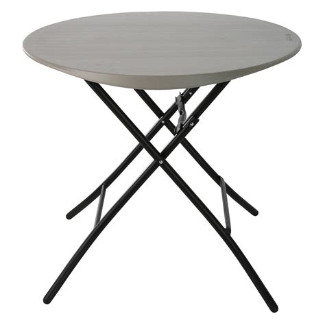 Lifetime 33 Round Folding Table Gray Putty 80230