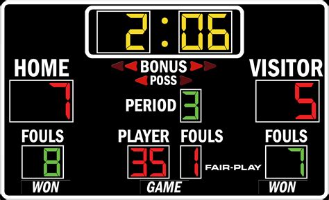 Bb 3620 4 Basketball Scoreboard Fair Play Scoreboards