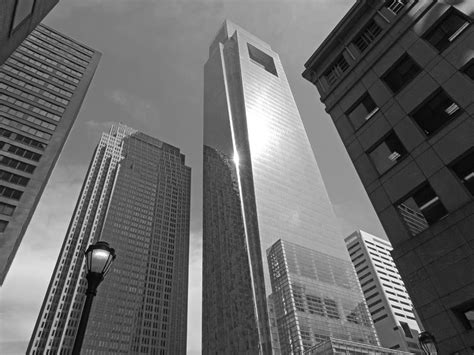 Philadelphia Skyscrapers Black And White Photograph By