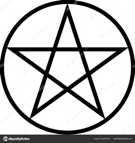Pentagram Isolated Vector Occultism Star Symbol Circle Occultism