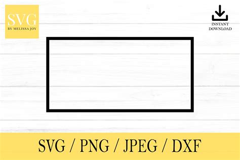 Scrapbooking Rectangle Outline Svg Png Silhouette Dxf Shapes Svg