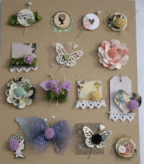 Handmade Embellishments 4 Lo Or Cards Webster S Pages Carte Anniversaire Scrapbooking