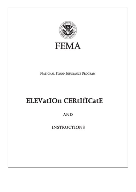 Fillable Fema Form 086 0 33 Elevation Certificate Printable Pdf Download