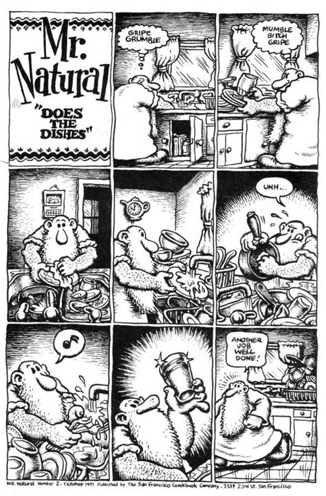 R Crumb Mr Natural Does The Dishes Bd Comics Cartoons Comics