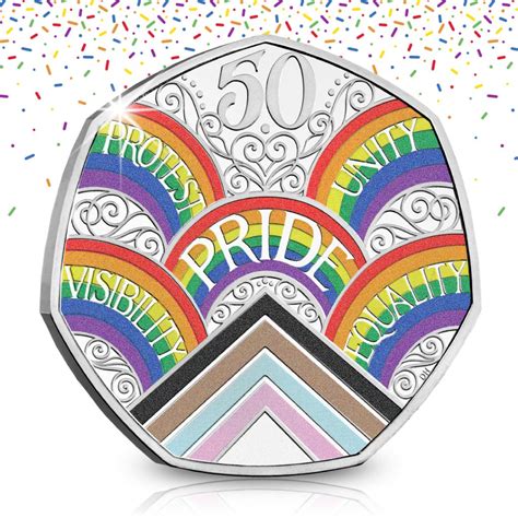 Just Released The Brand New 2022 Uk 50 Years Of Pride 50p Coin