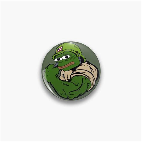 Pepe The Frog Military Soldier War Funny Meme Pin By Vinbasis Redbubble