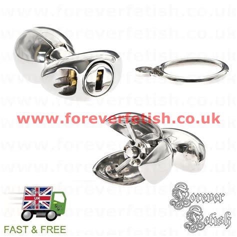asslock flower stainless steel anal lock expanding and locking chastity bum butt plug cuckold