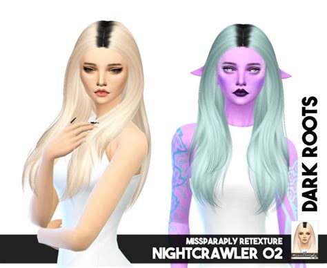 Sims 4 Hairs Miss Paraply Nightcrawler`s And Anto`s Hairs Retextured