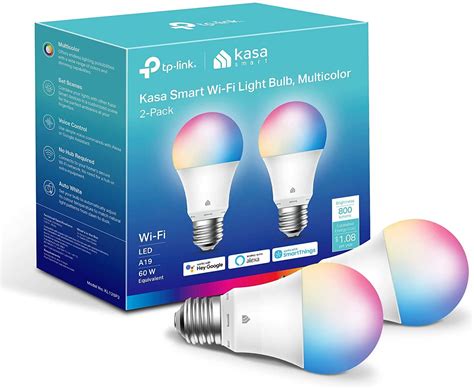 Tp Link Kasa Smart A19 800 Lumens Dimmable Smart Light Bulbs