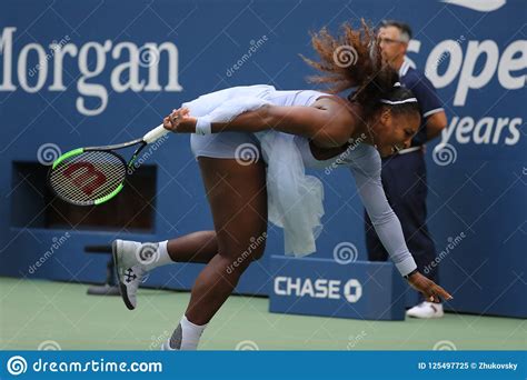 23 Time Grand Slam Champion Serena Williams In Action During Her 2018