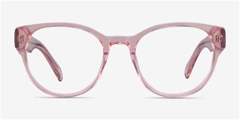 Sarah Round Clear Pink Glasses For Women Eyebuydirect Canada
