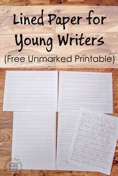 Each worksheet is aligned with common core standards for literacy for kindergarten and 1st grade, although other students may find the practice helpful. Lined Paper for Young Writers | Lined writing paper, 3rd ...