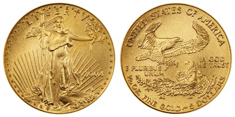 2004 American Gold Eagle Bullion Coin 5 Tenth Ounce Gold Coin Value
