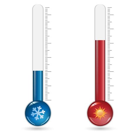 Celsius And Fahrenheits Meteorological Thermometers Measuring Hot And