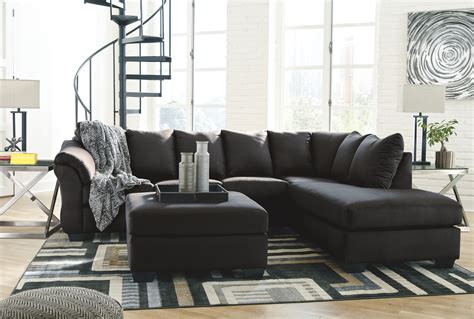 darcy black laf sofa raf corner chaise sectional