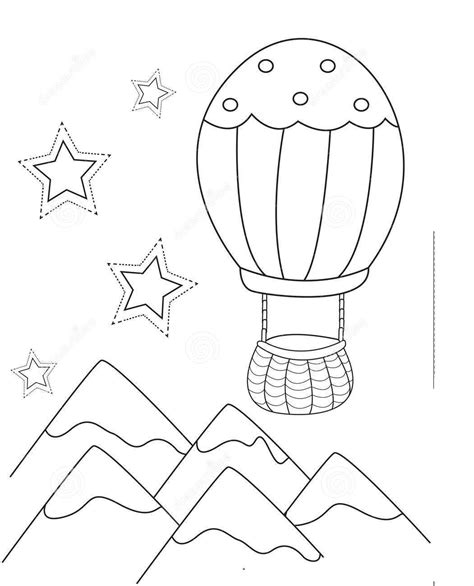1836 x 2376 file type: Coloring Transportation For Toddlers: Hot Air Balloons ...