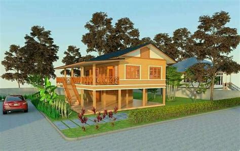 Myhouseplanshop Modern Thai Style House Plan With Two Bedrooms One