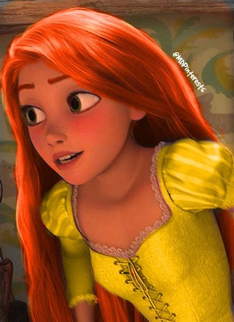 Rapunzel With Red Hair And A Yellow Dress Yet Another Simple Edit By