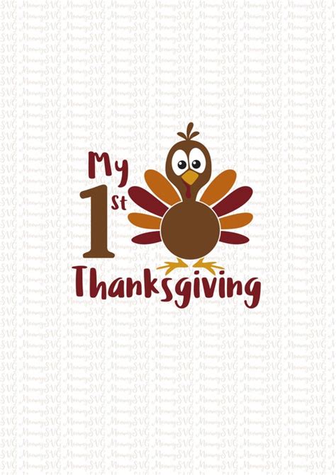 My First Thanksgiving Svg Cut Files Cricut Png Silhouette