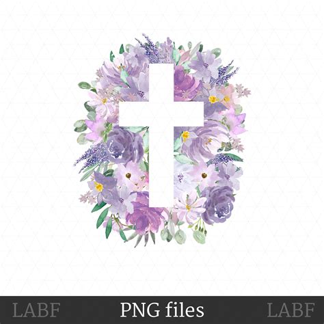 Floral Cross Png File Easter Cross Bible Sublimation Etsy