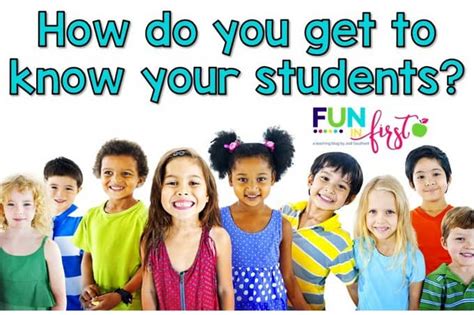 Getting To Know Your Students Fun In First