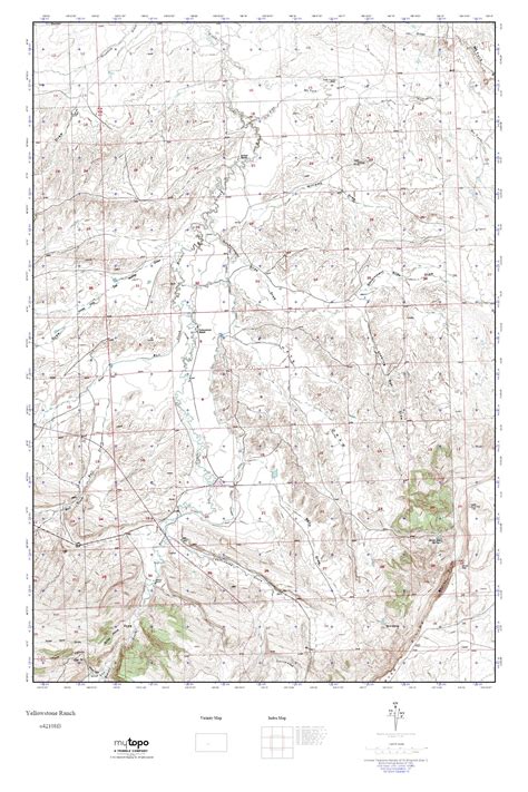 Mytopo Yellowstone Ranch Wyoming Usgs Quad Topo Map