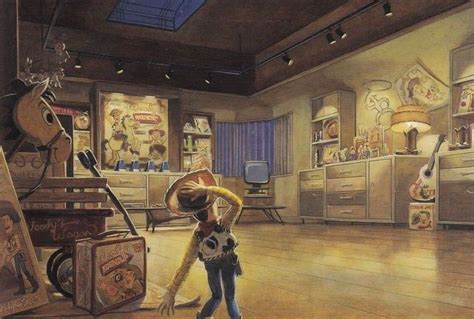 Toy Story 2 Woodys Roundup Concept Art Painting Toy Story