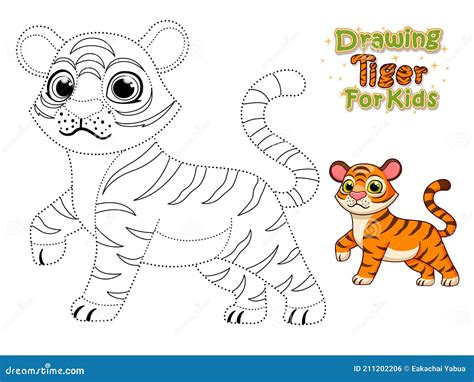 Drawing And Coloring Pages Printables Cute Cartoon Tiger Crafts And
