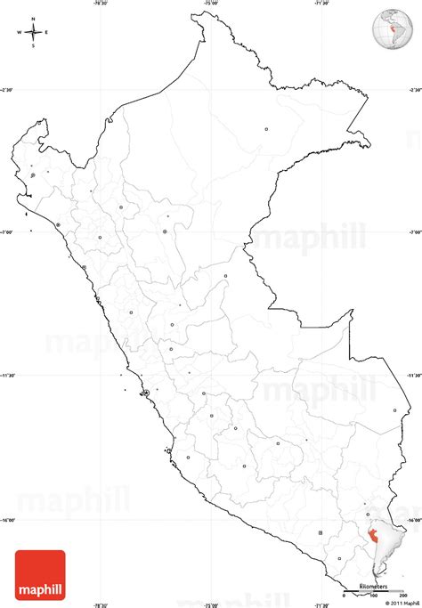 Blank Simple Map Of Peru Cropped Outside No Labels
