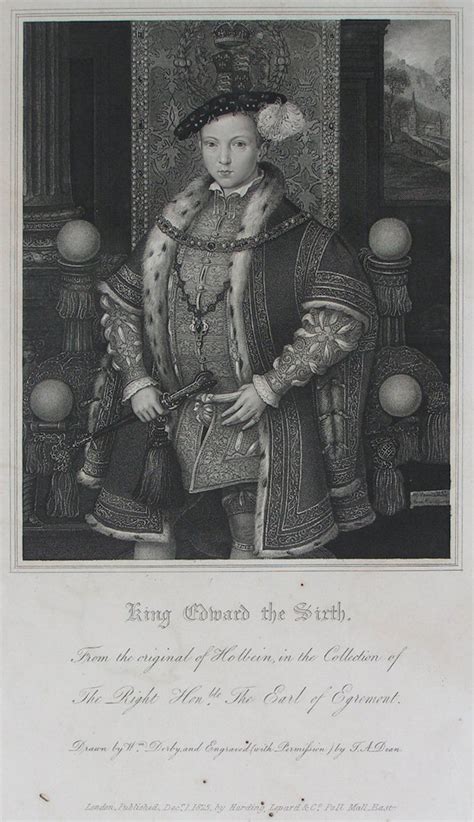 Antique Print King Edward The Sixth Dean