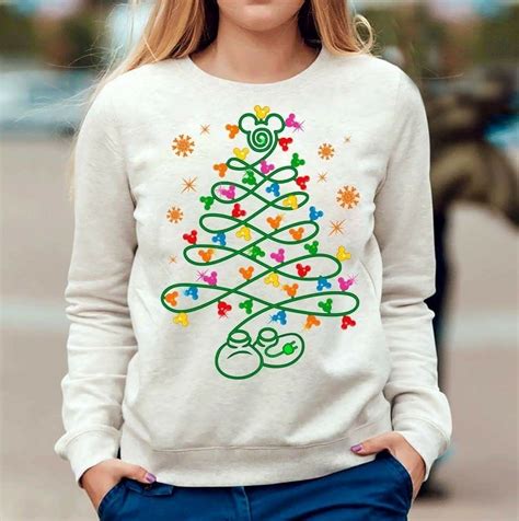 Mickey Christmas Tree Ropa Navideña Ropa Camisetas Caseras