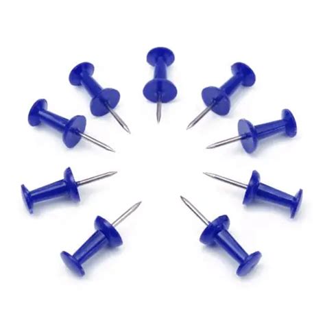 Perfect 50pcs Push Pin Assorted Thumbtacks Attention Cork Board Office School Blue New In Pin