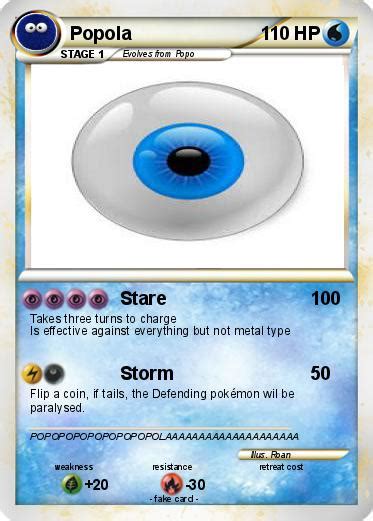 Pokémon Popola Stare My Pokemon Card