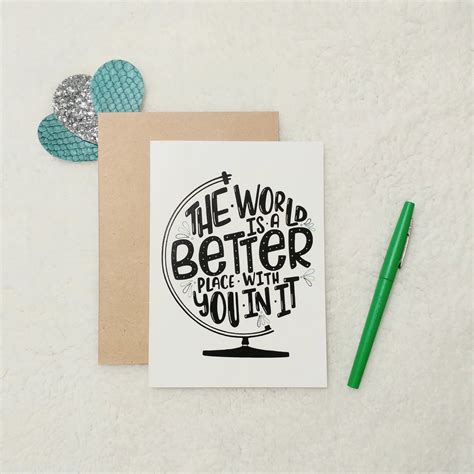 The World Is A Better Place With You In It Hand Drawn And Etsy
